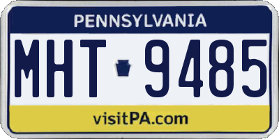 PA license plate MHT9485