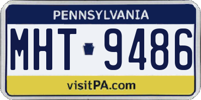 PA license plate MHT9486
