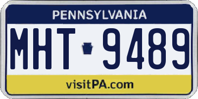 PA license plate MHT9489