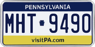 PA license plate MHT9490