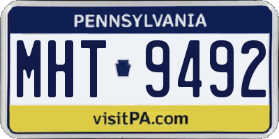 PA license plate MHT9492