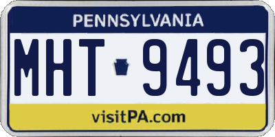 PA license plate MHT9493