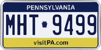 PA license plate MHT9499