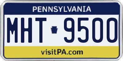 PA license plate MHT9500