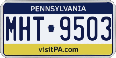 PA license plate MHT9503