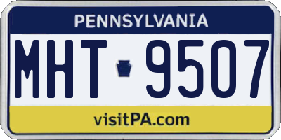 PA license plate MHT9507