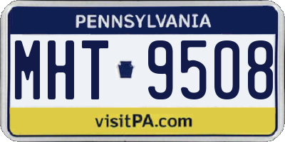 PA license plate MHT9508