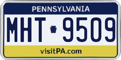 PA license plate MHT9509
