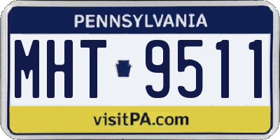 PA license plate MHT9511