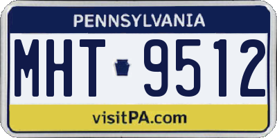PA license plate MHT9512