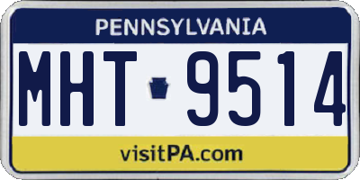 PA license plate MHT9514