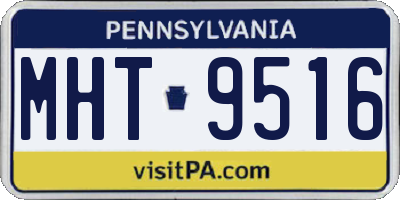 PA license plate MHT9516