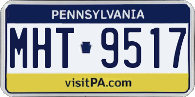PA license plate MHT9517