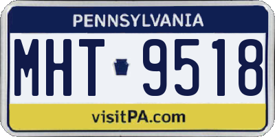 PA license plate MHT9518