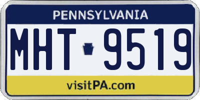 PA license plate MHT9519