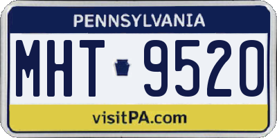 PA license plate MHT9520