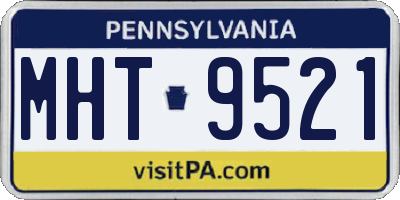 PA license plate MHT9521