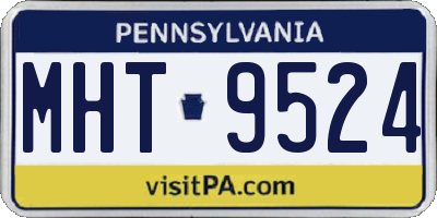 PA license plate MHT9524