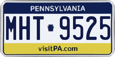 PA license plate MHT9525