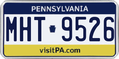 PA license plate MHT9526