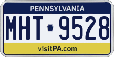 PA license plate MHT9528