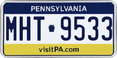 PA license plate MHT9533