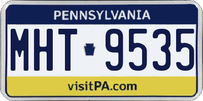 PA license plate MHT9535