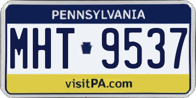 PA license plate MHT9537