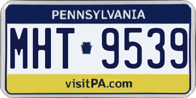 PA license plate MHT9539