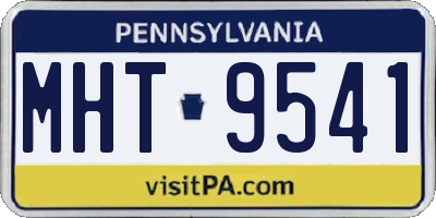 PA license plate MHT9541