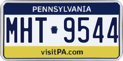 PA license plate MHT9544