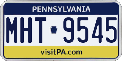 PA license plate MHT9545