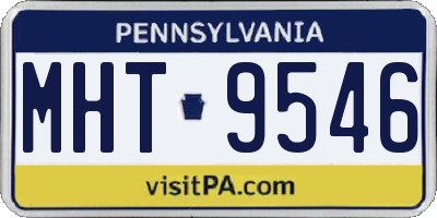PA license plate MHT9546