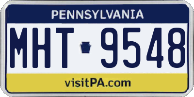 PA license plate MHT9548