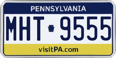 PA license plate MHT9555