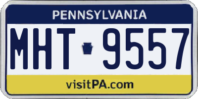 PA license plate MHT9557