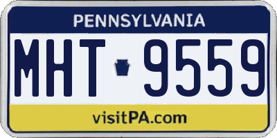 PA license plate MHT9559