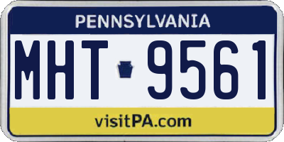 PA license plate MHT9561
