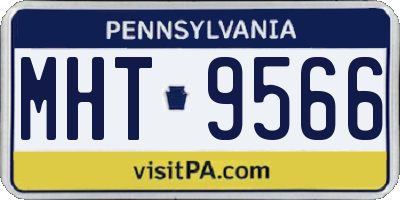 PA license plate MHT9566
