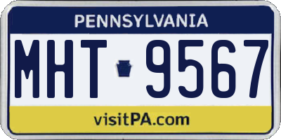 PA license plate MHT9567