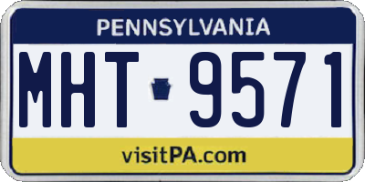 PA license plate MHT9571