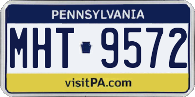 PA license plate MHT9572