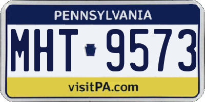 PA license plate MHT9573
