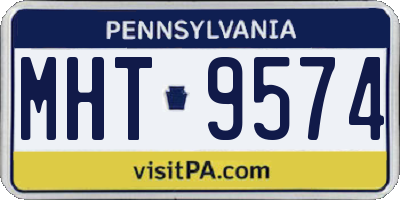 PA license plate MHT9574