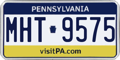 PA license plate MHT9575
