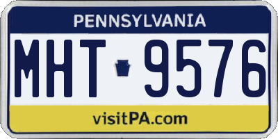 PA license plate MHT9576