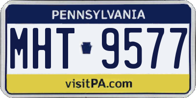 PA license plate MHT9577