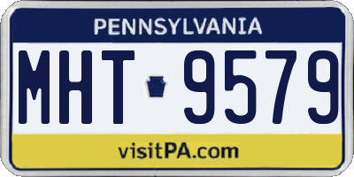 PA license plate MHT9579