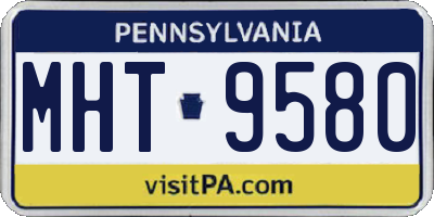 PA license plate MHT9580