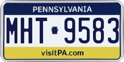 PA license plate MHT9583